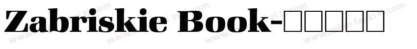 Zabriskie Book字体转换